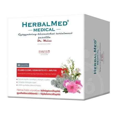 Herbalmed medical torokfertőtlenítő pasztilla 40 db • Egészségbolt