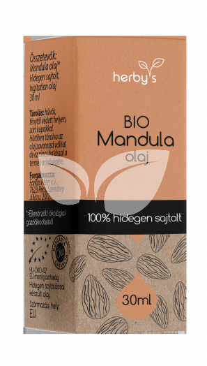 Herbys bio mandula magolaj hidegen sajtolt 30 ml • Egészségbolt