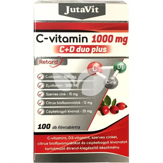Jutavit c-vitamin 1000 C+D duo plus tabletta 100 db • Egészségbolt