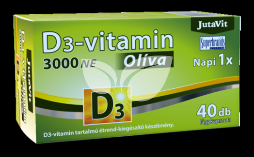 Jutavit d3-vitamin 3000 NE olíva 40 db • Egészségbolt
