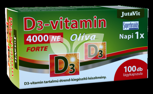 Jutavit d3-vitamin 4000 NE olíva 100 db • Egészségbolt