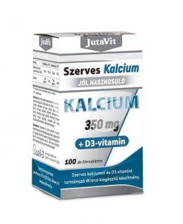Jutavit szerves kalcium 350mg+d3 vitamin tabletta 100 db