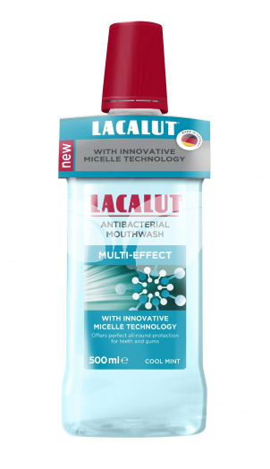 Lacalut antibakterális, micellás szájvíz multi-effect 500 ml • Egészségbolt