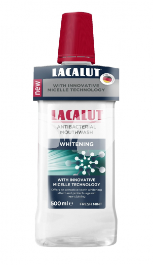Lacalut antibakterális, micellás szájvíz whitening 500 ml • Egészségbolt