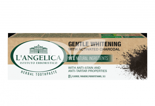 Langelica herbal fogkrém gentle whitening aktív szén 75 ml • Egészségbolt