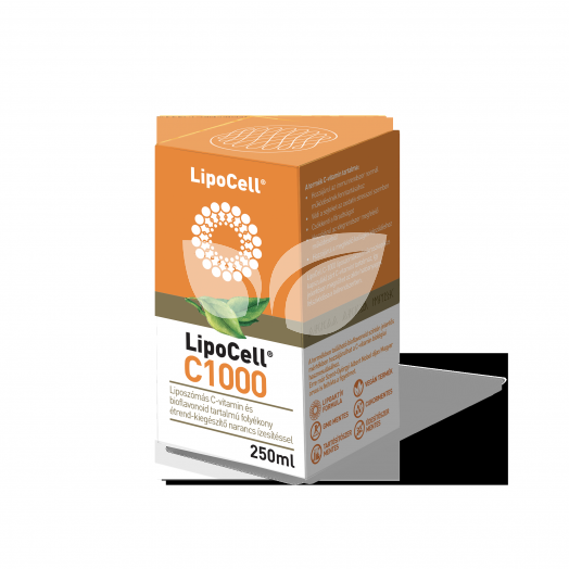 Lipocell c1000 liposzómás c-vitamin és bioflavonoid tartalmú folyékony étrend-kiegészítő narancs ízesítéssel 250 ml • Egészségbolt