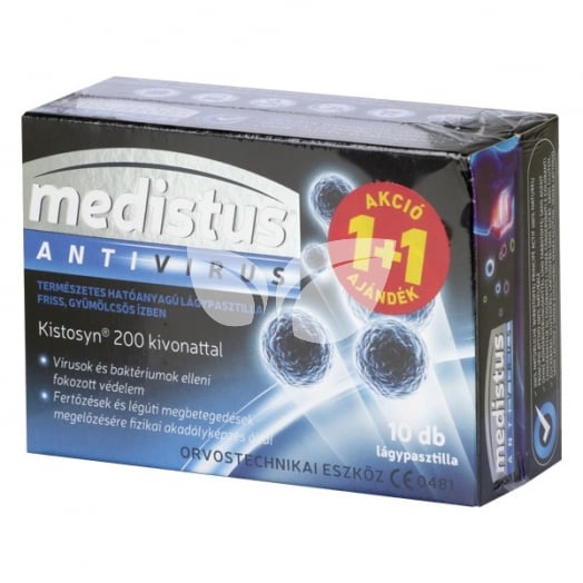 Medistus antivirus lágypasztilla 1+1 20 db • Egészségbolt
