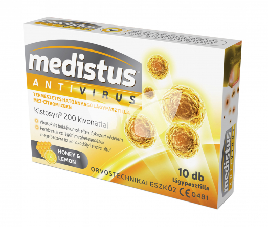 Medistus antivirus lágypasztilla méz-citrom ízben 10 db • Egészségbolt