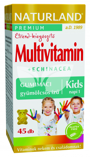 Naturland multivitamin+echinacea gyerek multivitamin gumitabletta 45 db • Egészségbolt