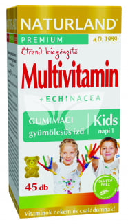 Naturland multivitamin+echinacea gyerek multivitamin gumitabletta 45 db