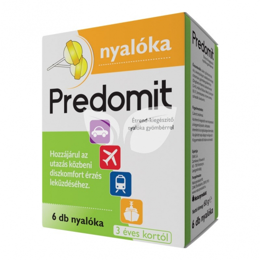 Predomit étrend-kiegészítő nyalóka gyömbérrel 60 g • Egészségbolt