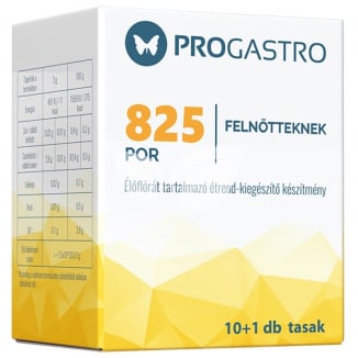 Progastro 825 por felnőtteknek élőflórát tartalmazó étrend-kiegészítő készítmény 10+1 db tasak