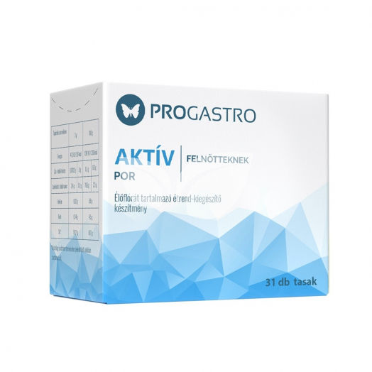 Progastro aktív por felnőtteknek élőflórát tartalmazó étrend-kiegészítő készítmény 31 db tasak • Egészségbolt