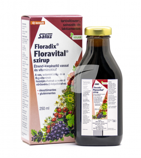 Salus floradix floravital szirup vassal és b-vitaminokkal 250 ml • Egészségbolt