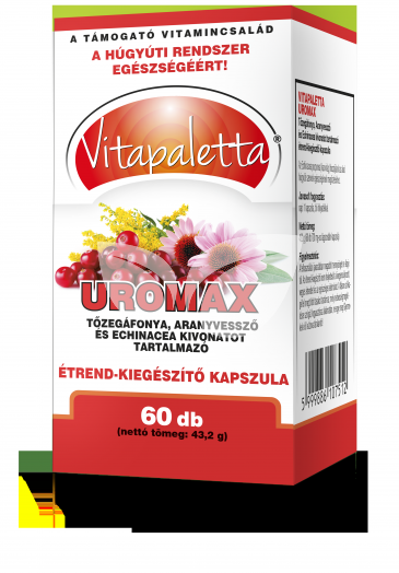 Vitapaletta uromax tőzegáfonya, aranyvessző és echinacea kivonatot tartalmazó kapszula 60 db • Egészségbolt