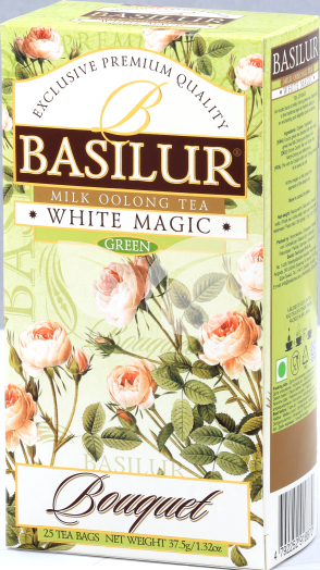 Basilur bouquet white magic tejes oolong tea 25 filter 37,5 g • Egészségbolt