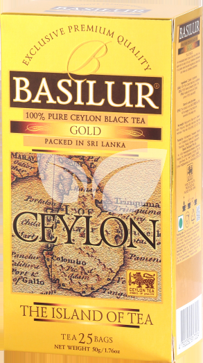 Basilur the island of tea gold fekete tea 25 filter 50 g • Egészségbolt