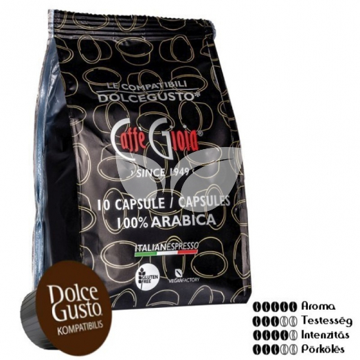 Caffé Gioia kávékapszula dolce gusto kávégépekkel kompatibilis 100% arabica kivitel 10 db • Egészségbolt