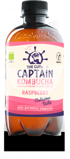 Captain bio kombucha ital kaliforniai málna ízű 400 ml • Egészségbolt
