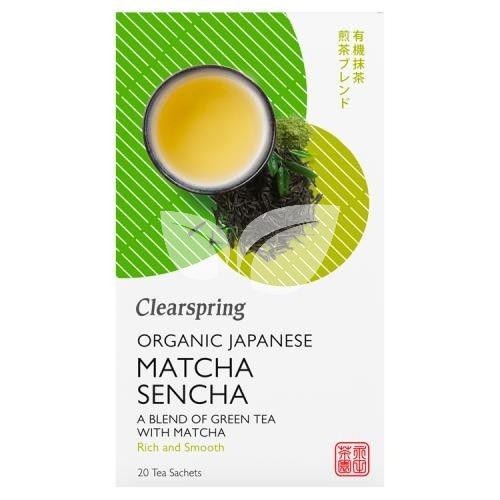 Clearspring bio japan matcha sencha zöld tea 20x1,8 g 36 g • Egészségbolt