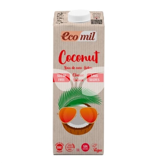 Ecomil bio kókuszital hozzáadott édesítőszer nélkül klasszik 1000 ml • Egészségbolt