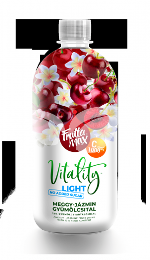 Fruttamax vitality meggy-jázmin ízű gyümölcsital 750 ml • Egészségbolt