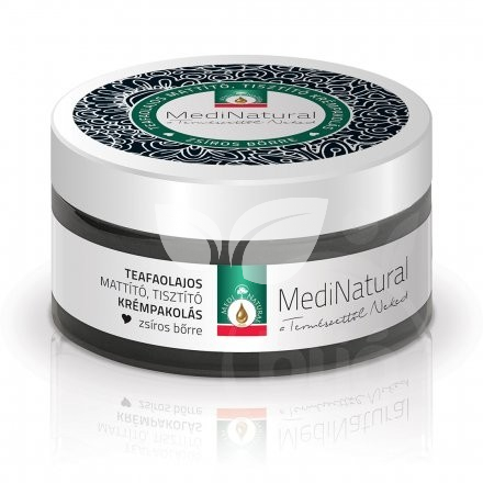 Medinatural mattító tisztító krémpakolás teafás zsíros bőrre 100 ml • Egészségbolt