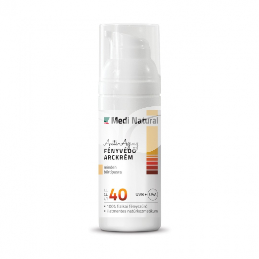 Medinatural spf40 anti-aging fizikai fényvédő arckrém 50 ml • Egészségbolt