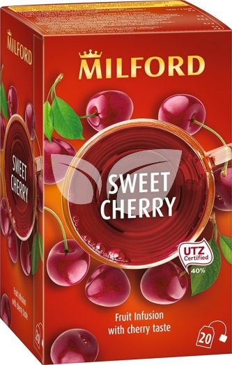 Milford Cseresznye ízű gyümölcstea 20x2g 40 g • Egészségbolt
