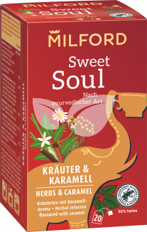 Milford sweet soul karamellel ízesített gyógynövényes teakeverék 20x2,25g 45 g