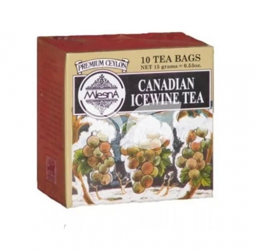 Mlesna fekete tea kanadai jégbor íz 10x1,5g 10 db • Egészségbolt