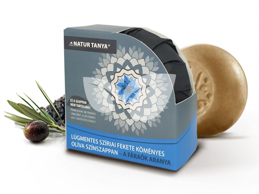 Naturtanya najel fekete köményes szíriai oliva színszappan 100 g • Egészségbolt