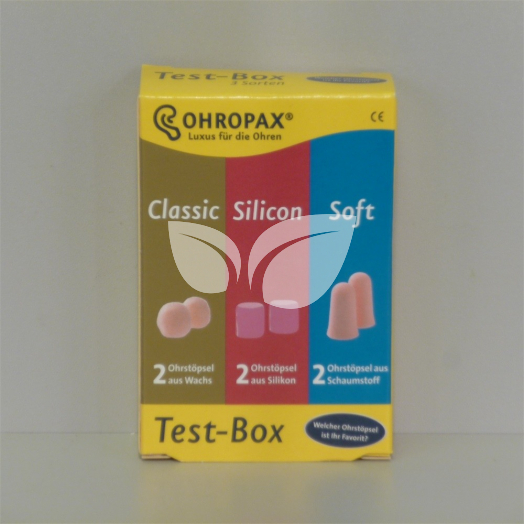 Ohropax test-box 3 féle füldugó 1 db • Egészségbolt