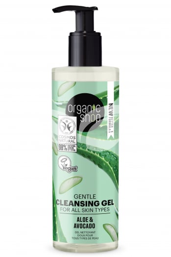 Organic Shop bio arctisztító gél gyengéd aloe verával és avokádóval 200 ml • Egészségbolt
