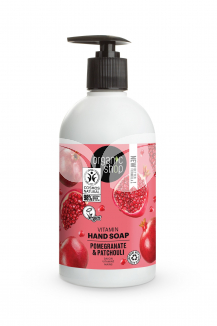 Organic Shop bio gránátalma pacsuli vitaminos folyékony kézmosó szappan 500 ml
