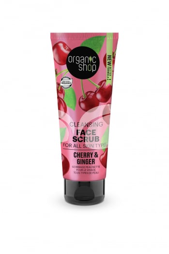 Organic Shop bio gyömbéres cseresznye tisztító arcradír 75 ml • Egészségbolt