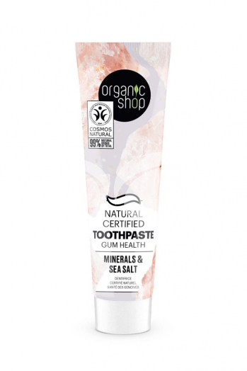 Organic Shop bio minősített fogkrém az egészséges ínyért ásványokkal és tengeri sóval 100 g • Egészségbolt