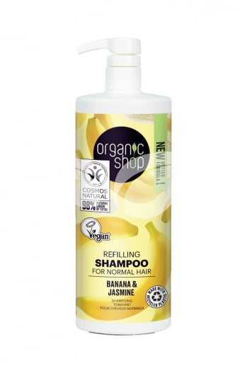 Organic Shop bio tápláló sampon banánnal és jázminnal 1000 ml • Egészségbolt