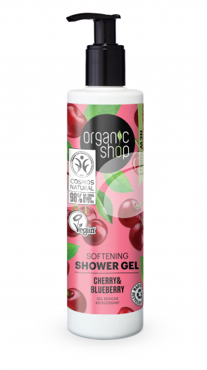Organic Shop bio tusfürdő softening cseresznyével és áfonyával 280 ml • Egészségbolt