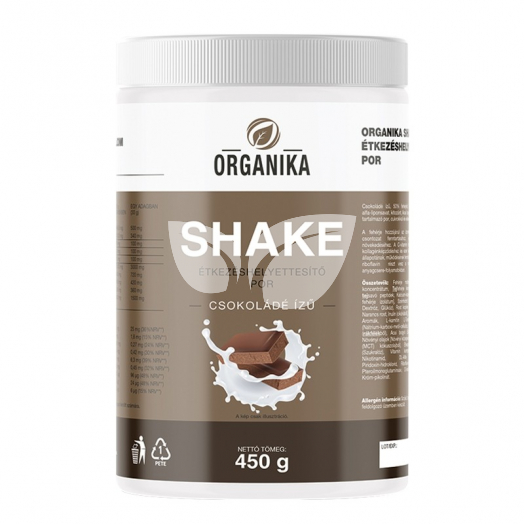 Organika shake por csokoládé ízű 450 g • Egészségbolt