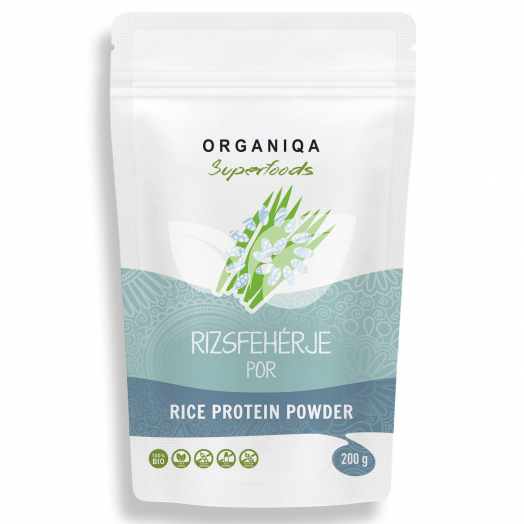 Organiqa 100% bio rizsfehérje por (80% fehérje) 200 g • Egészségbolt