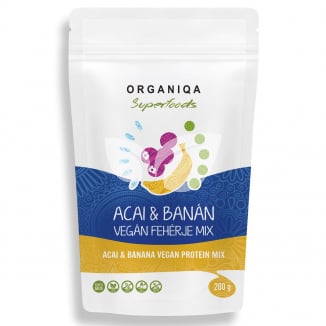 Organiqa 100% bio vegán fehérje mix acai-banán 200 g