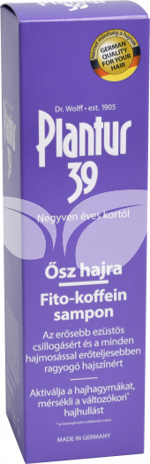 Plantur 39 fito-koffein sampon ősz hajra 250 ml • Egészségbolt