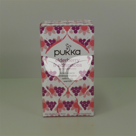 Pukka organic elderberry echinacea bio bodza tea 20x2g 40 g • Egészségbolt