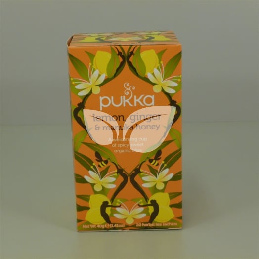 Pukka organic lemon ginger manuka honey bio tea 20x2g 40 g • Egészségbolt