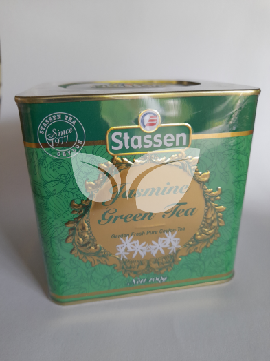 Stassen zöld tea jázmin fémdobozos 100 g • Egészségbolt