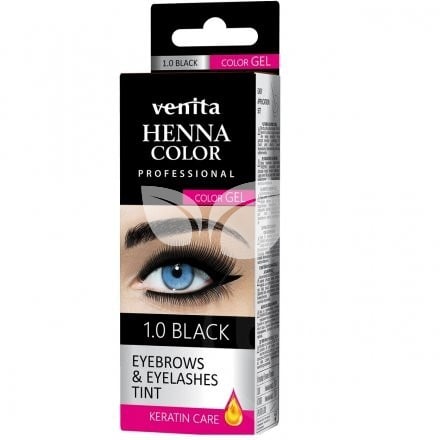 Venita henna color gyógynövényes szemöldök festék 1.0 fekete 15 g • Egészségbolt