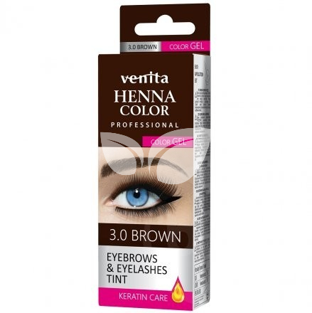 Venita henna color gyógynövényes szemöldök festék 3.0 barna 15 g • Egészségbolt