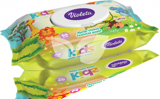 Violeta nedves toalett papír gyermekeknek 60 db • Egészségbolt