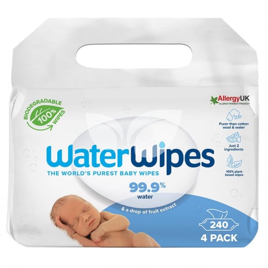 Waterwipes bio baba törlőkendő value pack 4x60 db • Egészségbolt
